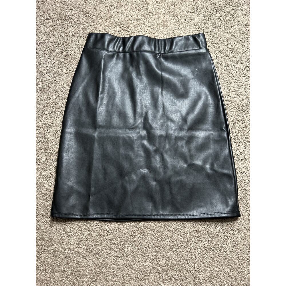 Women’s Size Small Miss Selfie Faux Leather Pencil Skirt